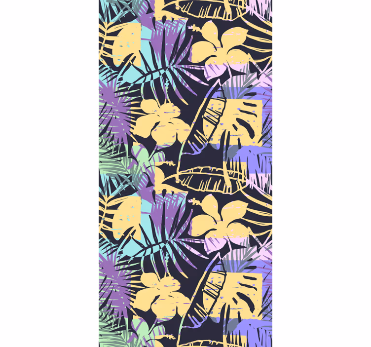 Tropisk floral harmoni tapet natur - Tenstickers