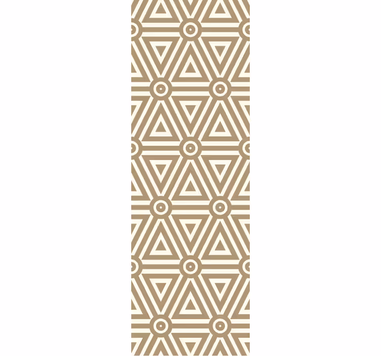 Trekantet beige arrangement tapet geometriske former - Tenstickers