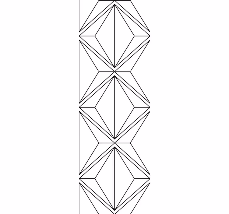 Stiliserte diamantformer tapet geometriske former - Tenstickers