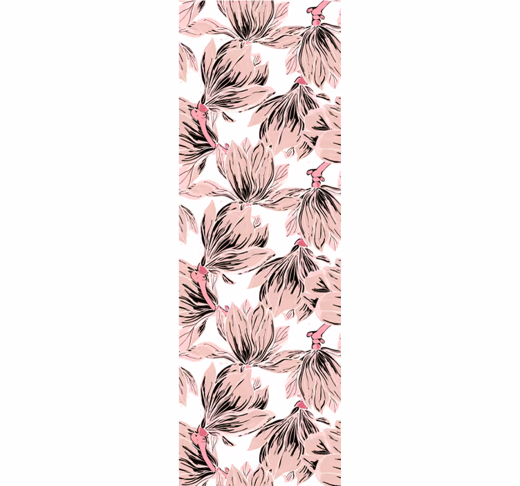 Elegante rosa blomster tapet blomste - Tenstickers