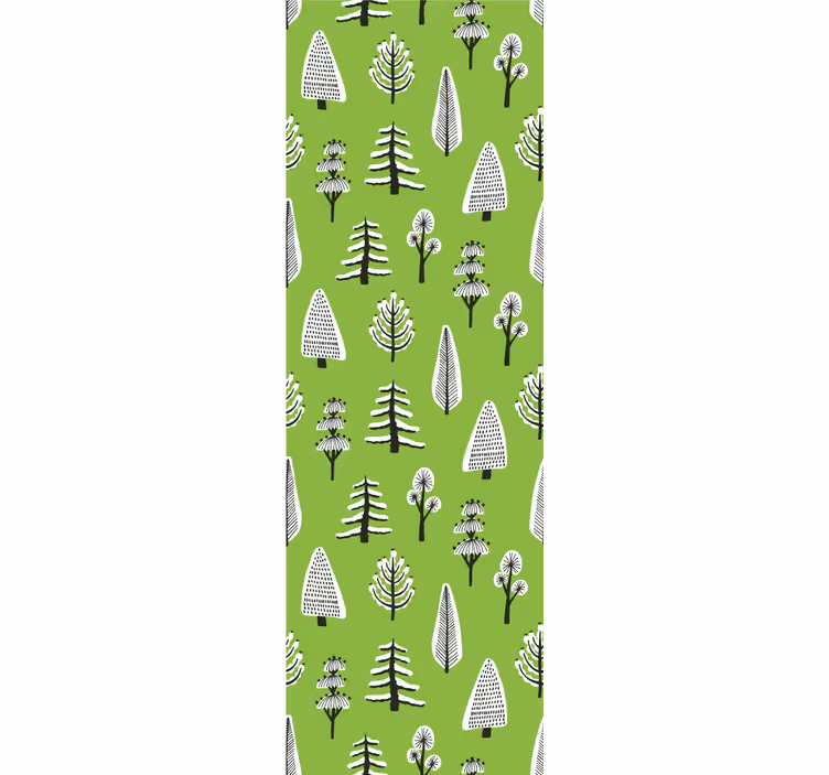 Grønt tre arrangement tapet natur - Tenstickers