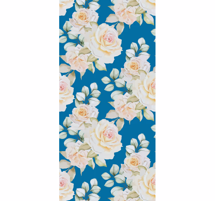 Elegante blomsterroser tapet blomste - Tenstickers