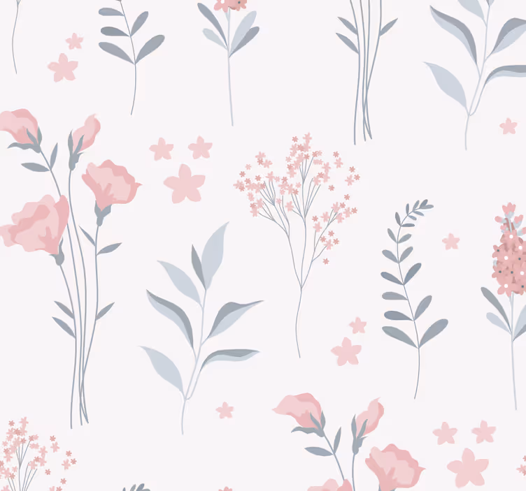 Blomsterhagestil tapet blomster - Tenstickers