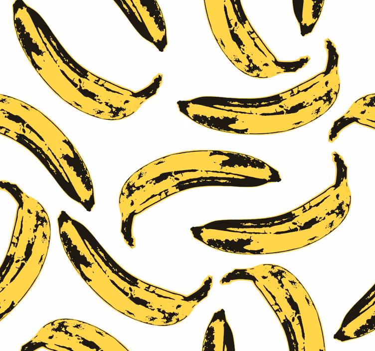 Warhol bananer tapet kunst - Tenstickers