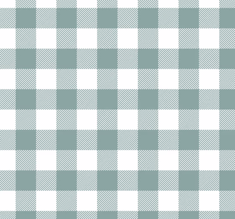 Grønn tartan tapet kjøkken - Tenstickers