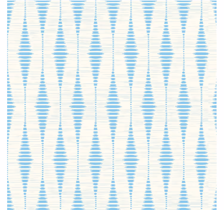 Lyseblå rabaul ikat geometrisk tapet - Tenstickers