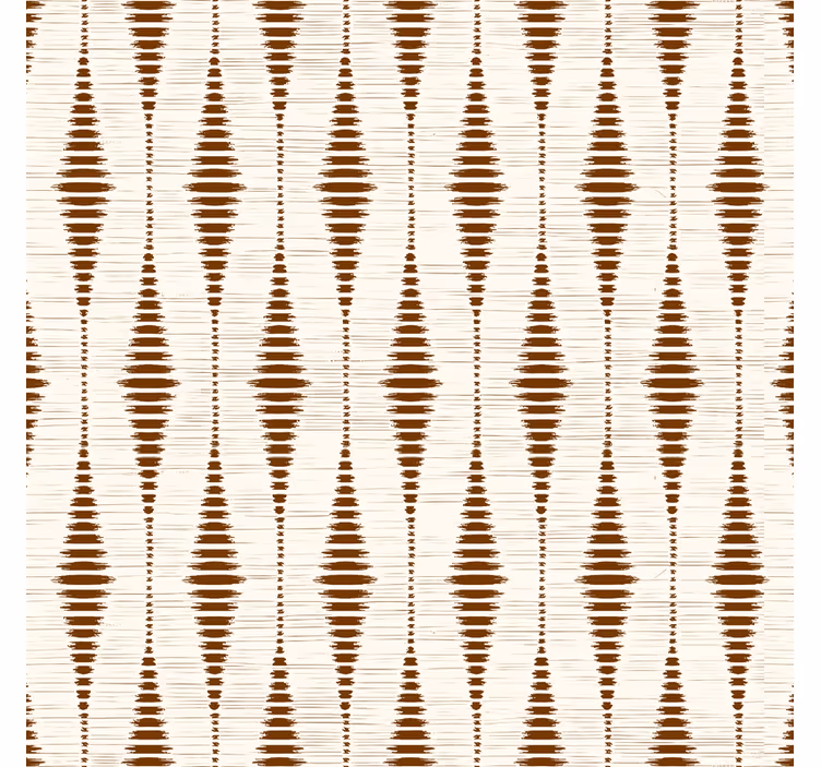 Sjokoladebrun rabaul ikat geometrisk tapet - Tenstickers