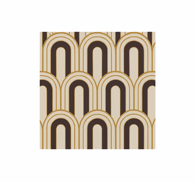 Art deco-buer fra 1970-tallet tapet vintage - Tenstickers