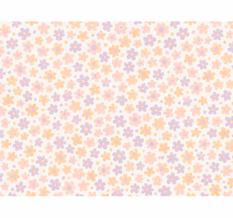 Små pastellblomster tapet barn - Tenstickers