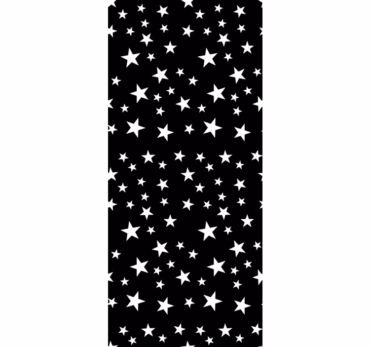 Tapet stjerne svart og hvit eleganse - Tenstickers