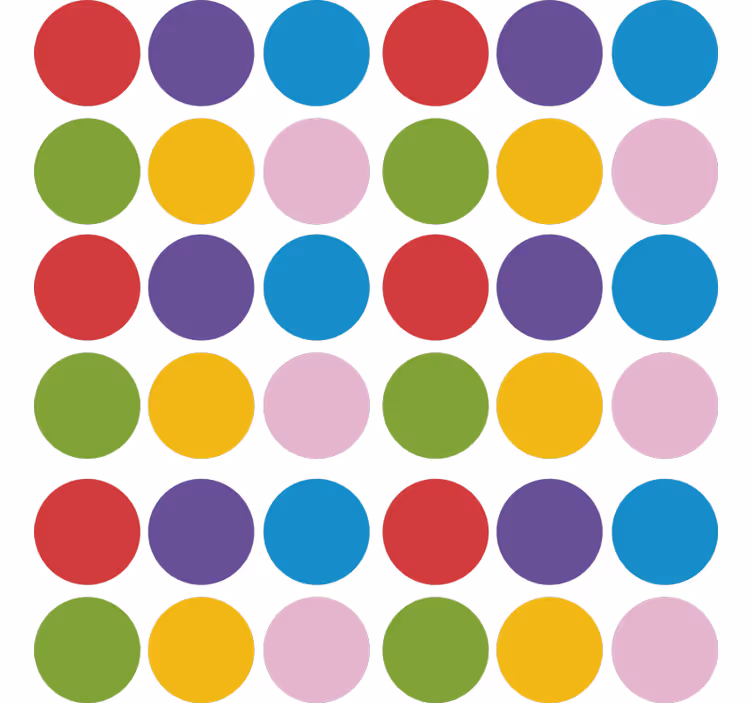 Tapet geometriske former enkle fargede sirkler - Tenstickers