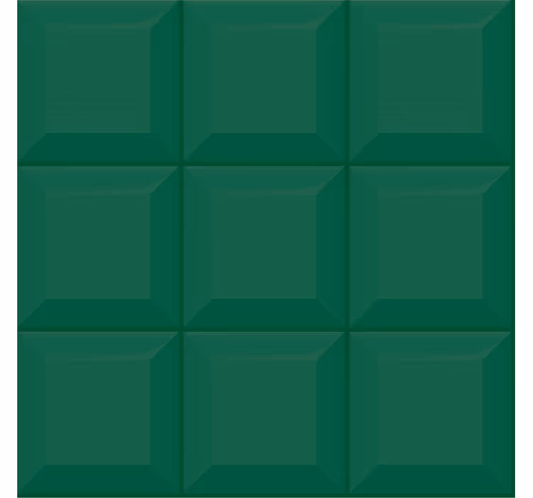 Tapet geometriske former 3d grønne firkanter - Tenstickers