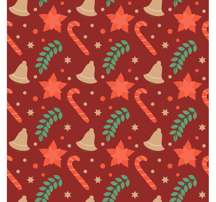 Jul tapet med julegodteri mønster - Tenstickers