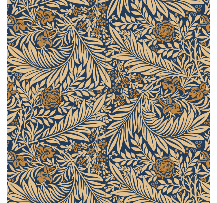 Floral vintage tapet stue - Tenstickers