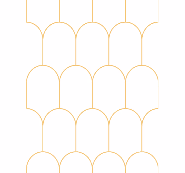 Tapet stue elegante gyldne buer - Tenstickers