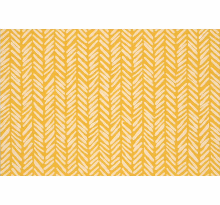 Tapet stue gult chevron fiskebein - Tenstickers