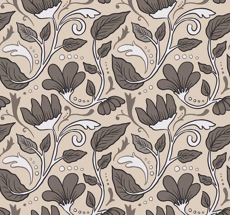 Vintage floral tapet soverom - Tenstickers