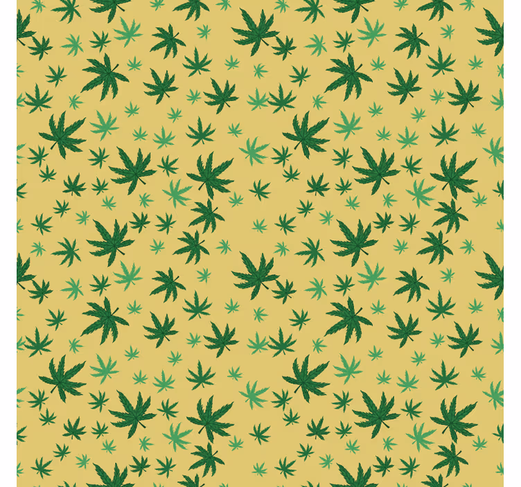 Tapet soverom sømløst cannabis mønster - Tenstickers