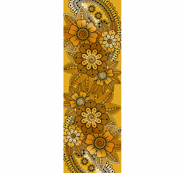 Tapet blomster i indisk pailey stil - Tenstickers