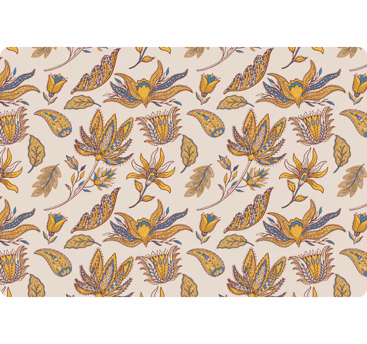 Tapet blomster paisley blomstersett - Tenstickers