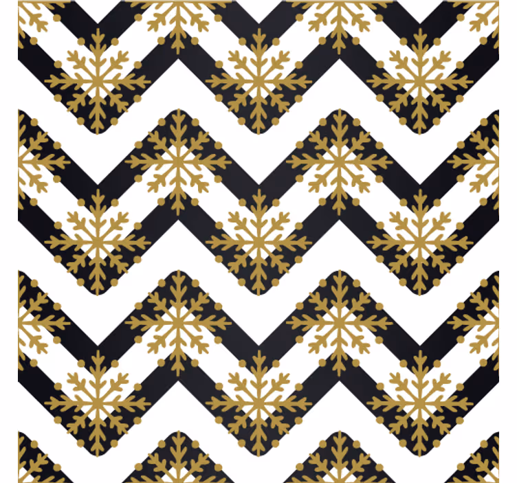 Tapet pynt chevron blomstermønster - Tenstickers