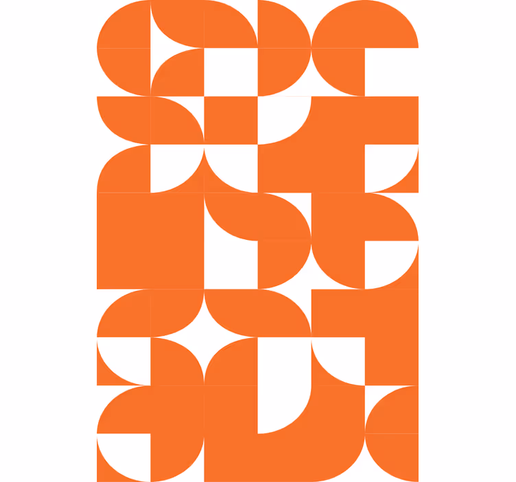 Tapet mønstre oransje sirkel geometrisk kunstmønster - Tenstickers