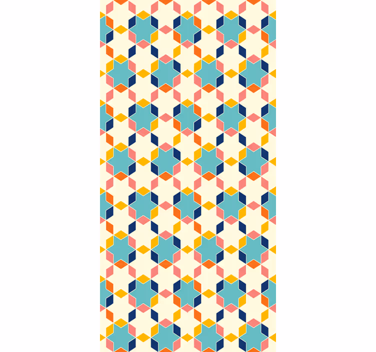 Tapet stue geometrisk tesselering - Tenstickers