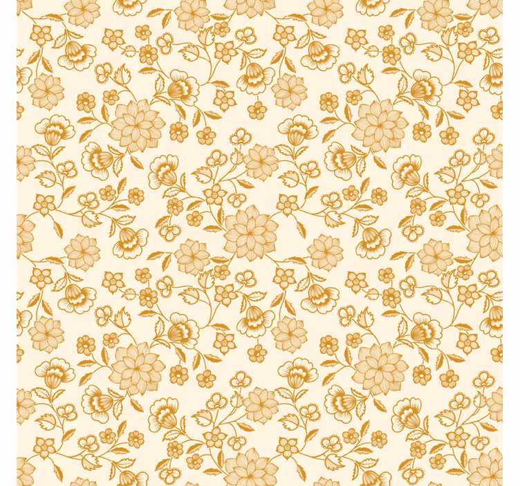 Tapet stue blomstrete oransje paisley - Tenstickers
