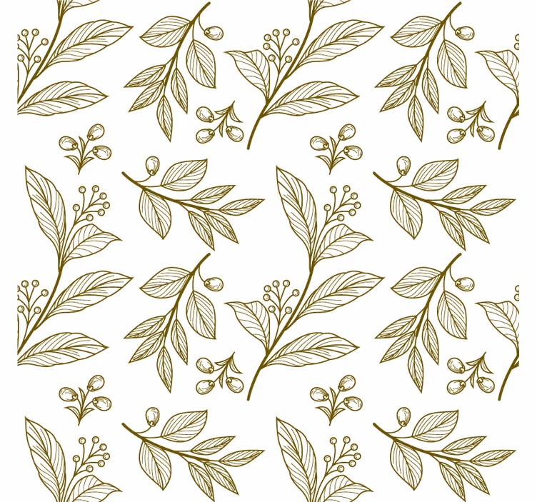 Elegant blademblem tapet soverom - Tenstickers