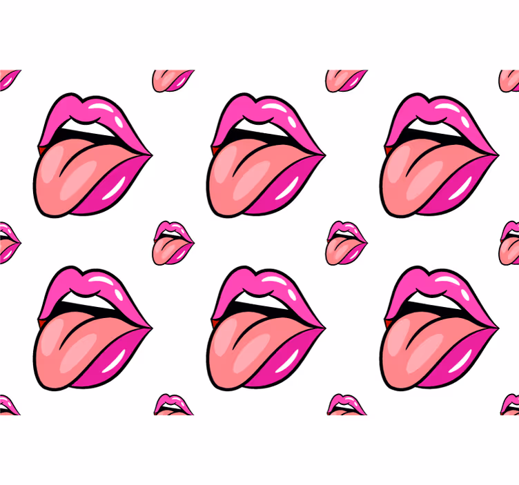 Lekent munnmotiv tapet soverom - Tenstickers