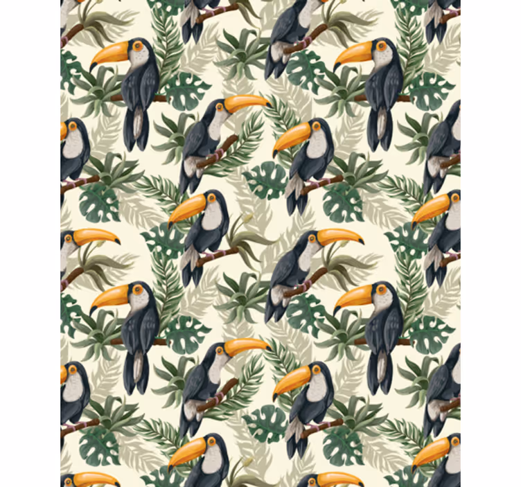 Tapet dyr jungletukaner - Tenstickers