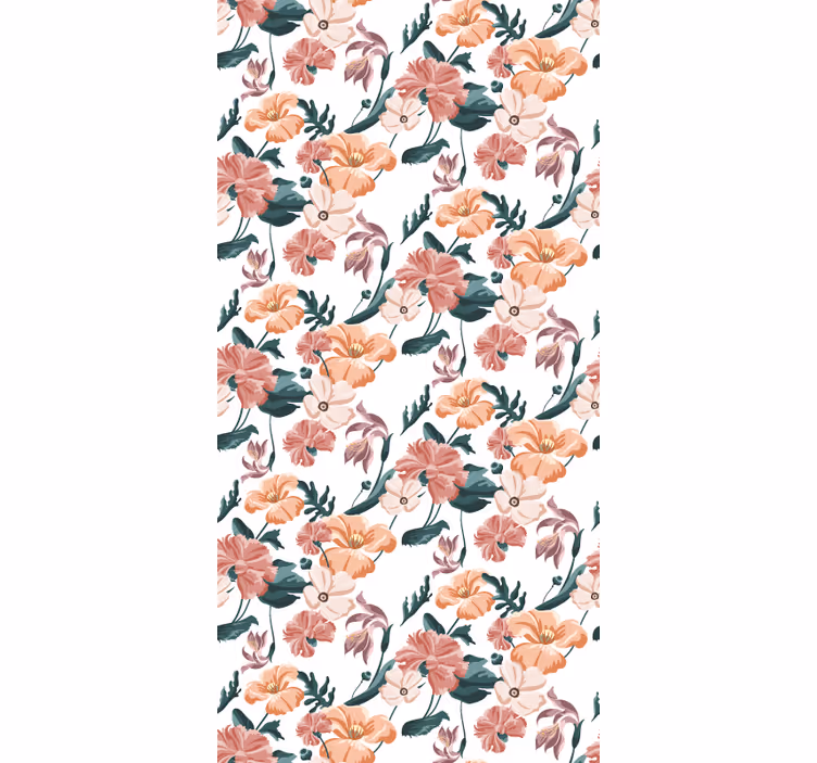 Tapet soverom vakker pastellblomsterdesign - Tenstickers