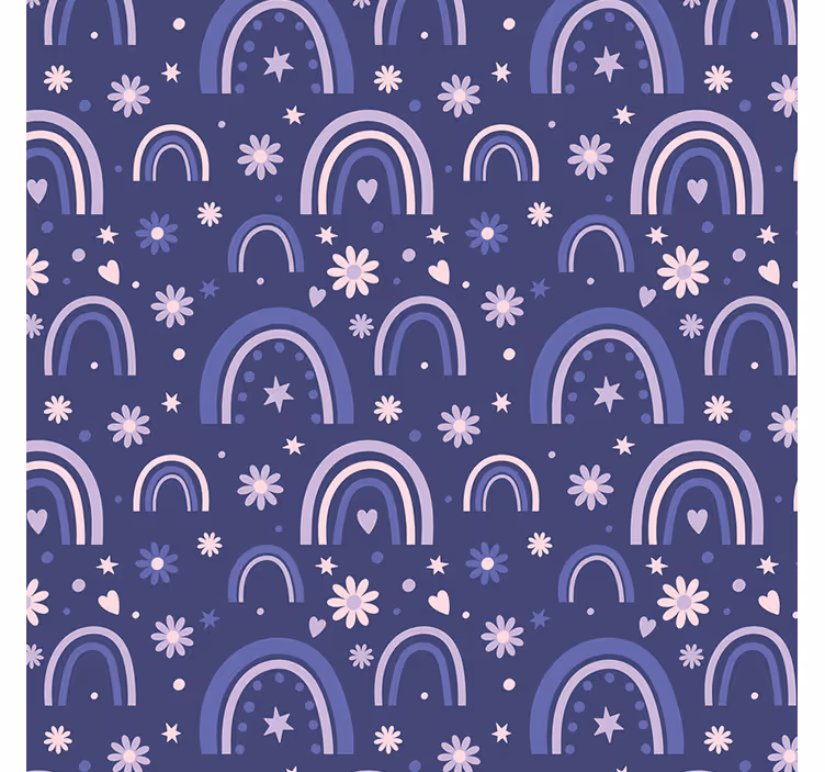 Tapet soverom lilla regnbuer - Tenstickers