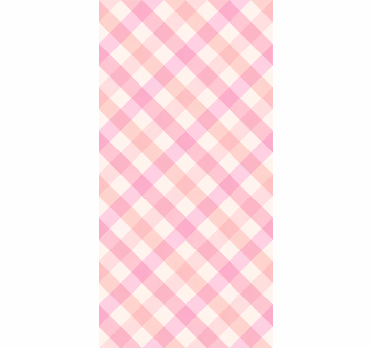 Tapet mønstre rosa rutete mønster - Tenstickers