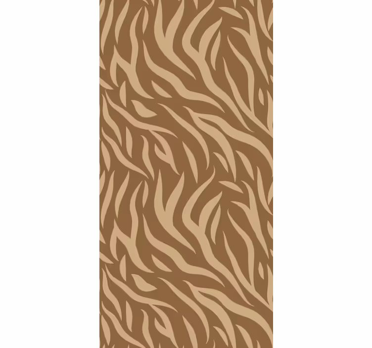 Tapet mønstre brun og beige tigermønster - Tenstickers