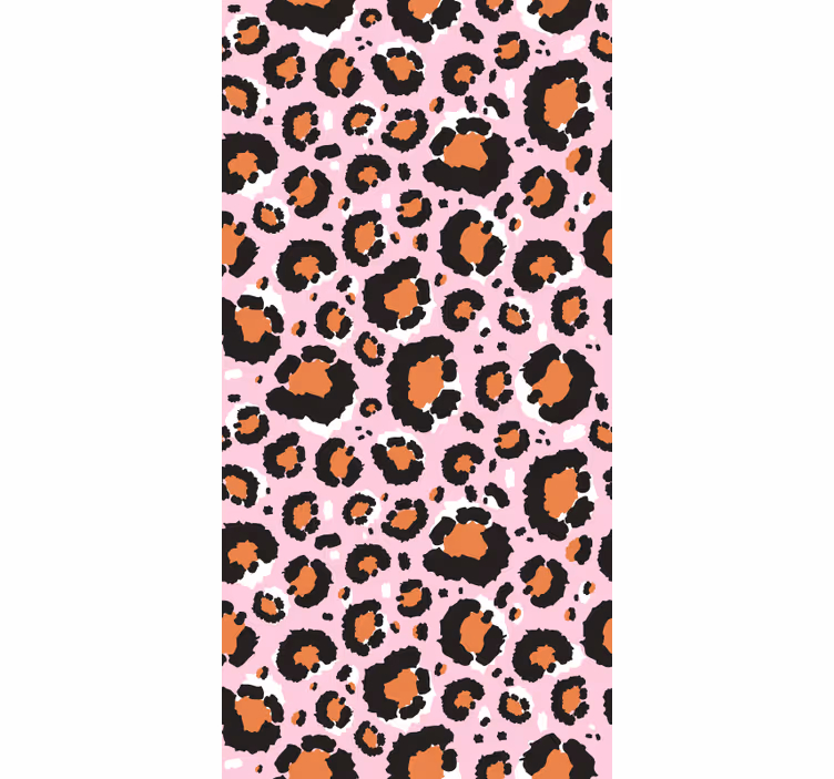 Tapet dyr rosa leopardmotiv - Tenstickers