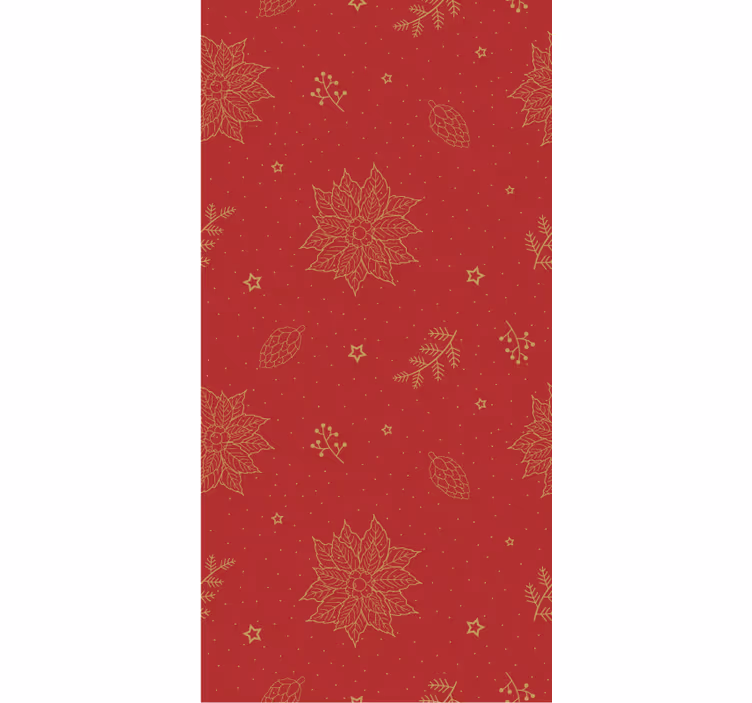 Jul tapet med vintage blomsterdesign - Tenstickers