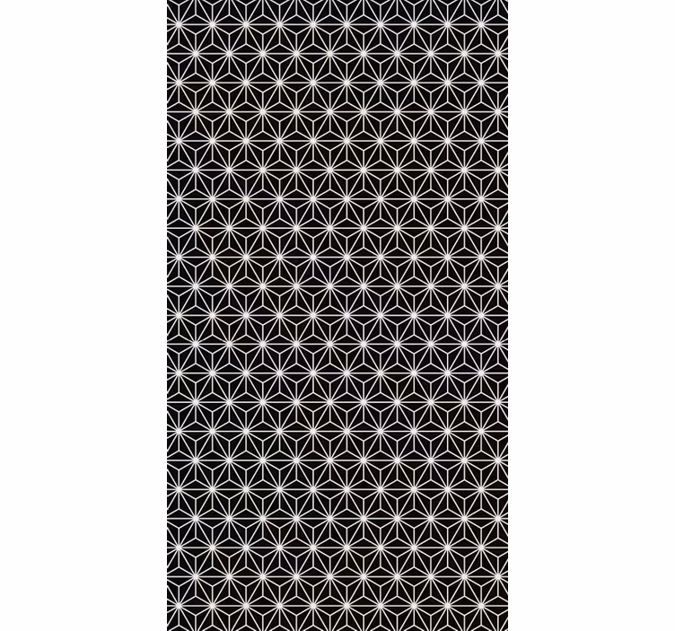 Tapet kontor svart og hvit geometrisk diamant - Tenstickers