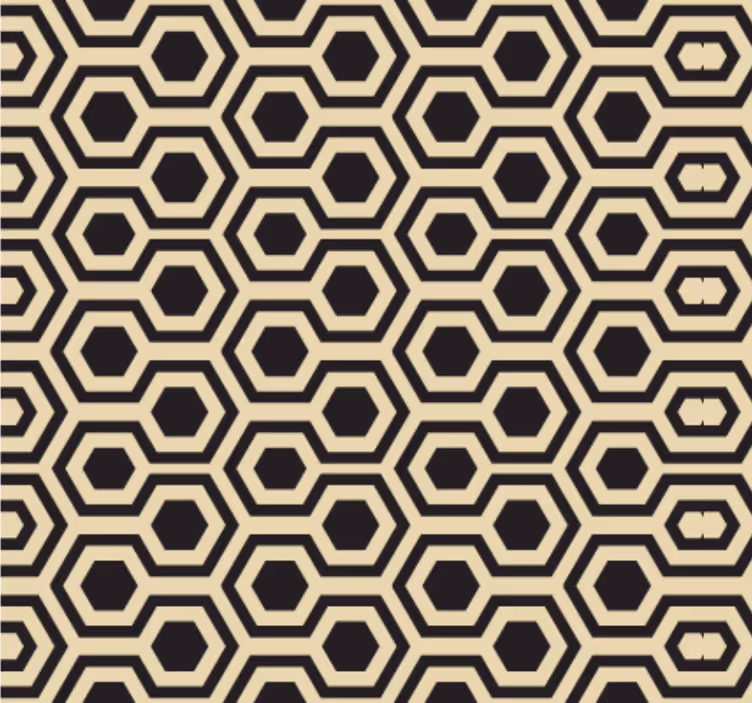 Tapet kontor geometrisk heksagonal mønster - Tenstickers