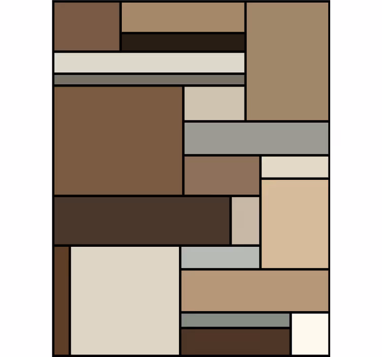 Brune firkanter tapet kontor - Tenstickers