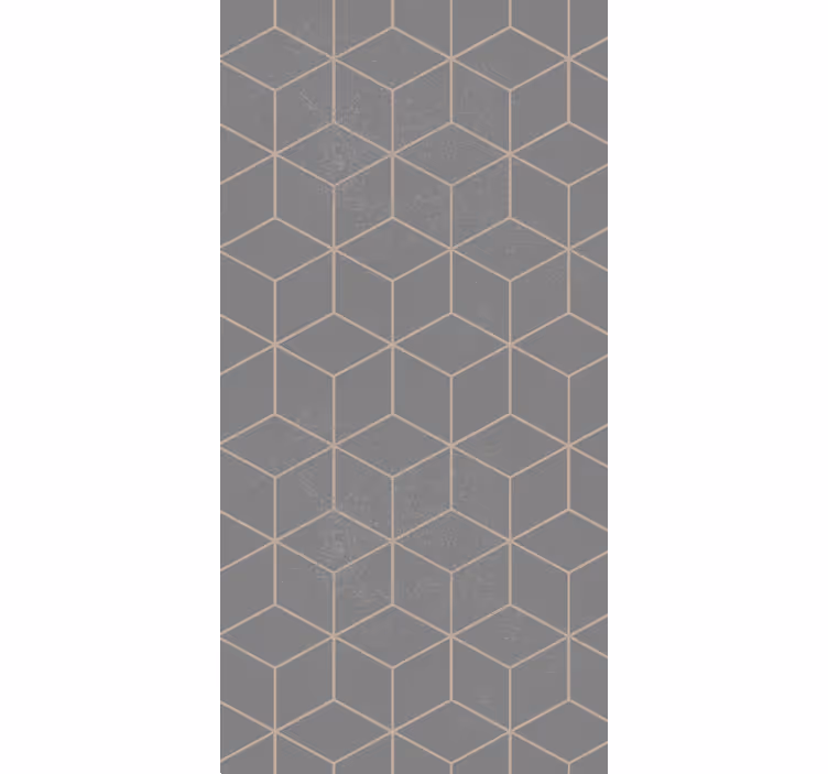 Tapet kontor geometrisk grå heksagonmønster - Tenstickers