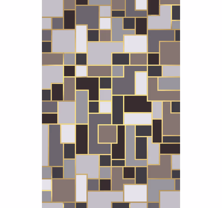 Tapet korridor grå rektangler mosaikk - Tenstickers