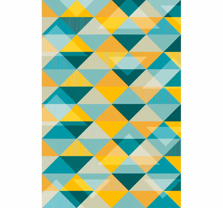 Tapet korridor geometrisk trekantmønster - Tenstickers