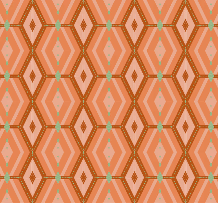 Tapet korridor 30-talls høstfarger geometrisk - Tenstickers