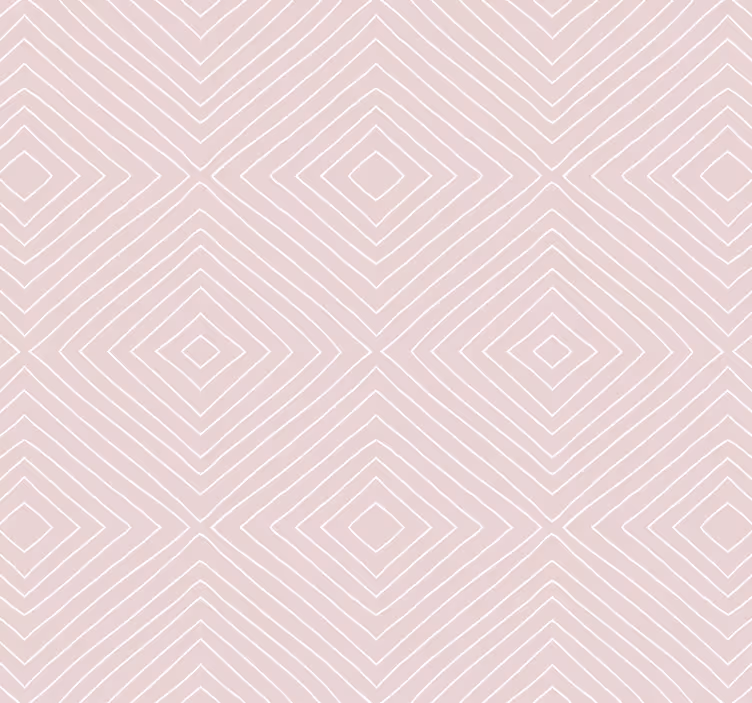 Tapet korridor minimalistisk rosa rutemønster - Tenstickers