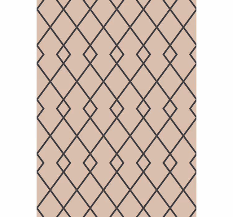 Tapet spiserom geometrisk beige diamantmønster - Tenstickers
