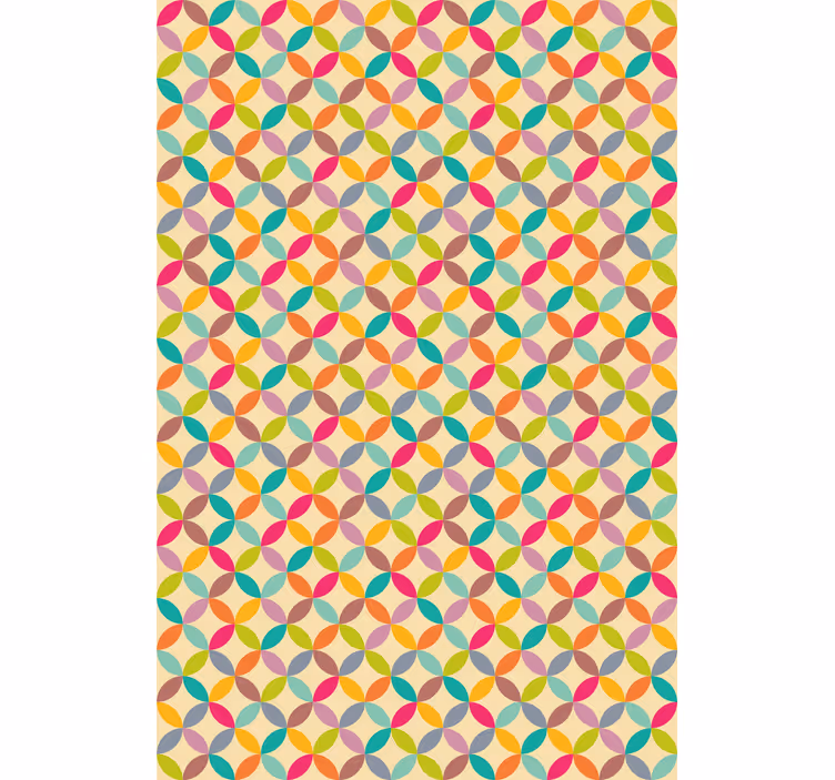 Tapet spiserom fargerik geometrisk - Tenstickers