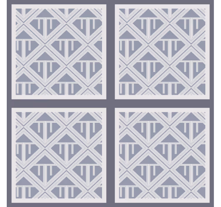 Tapet spiserom geometrisk mønsterarray - Tenstickers