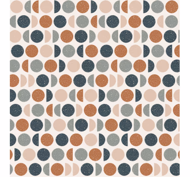 Tapet geometriske former retro prikkemønster - Tenstickers