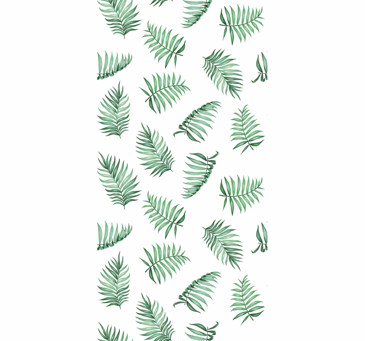 Tapet natur grønne palmeblader - Tenstickers